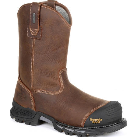 Georgia Boot Rumbler, Men's Composite Toe Work Boot, Black/Brown, 10.5, M, GB00286 GB00286